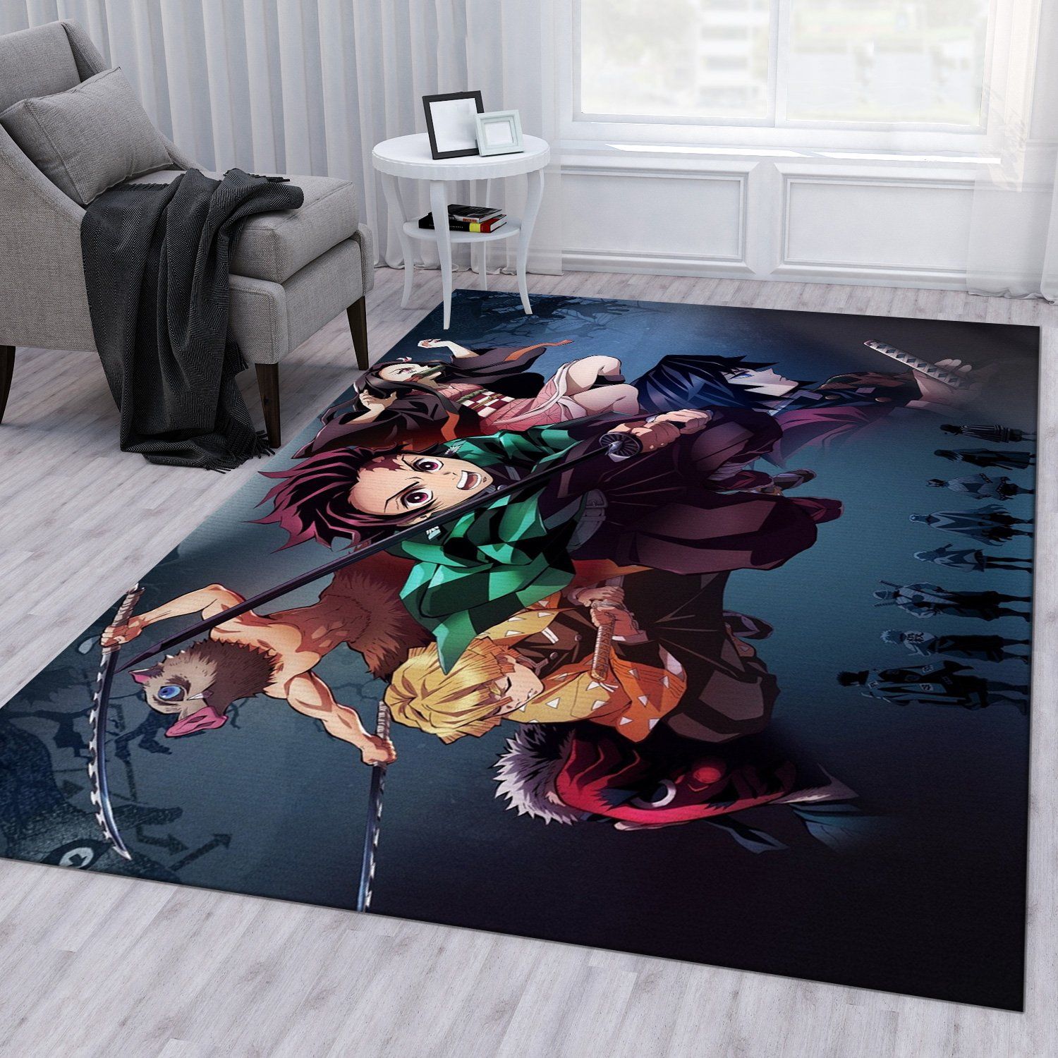 Anime Demon Slayer V1 Rug Bedroom Rug US Gift Decor