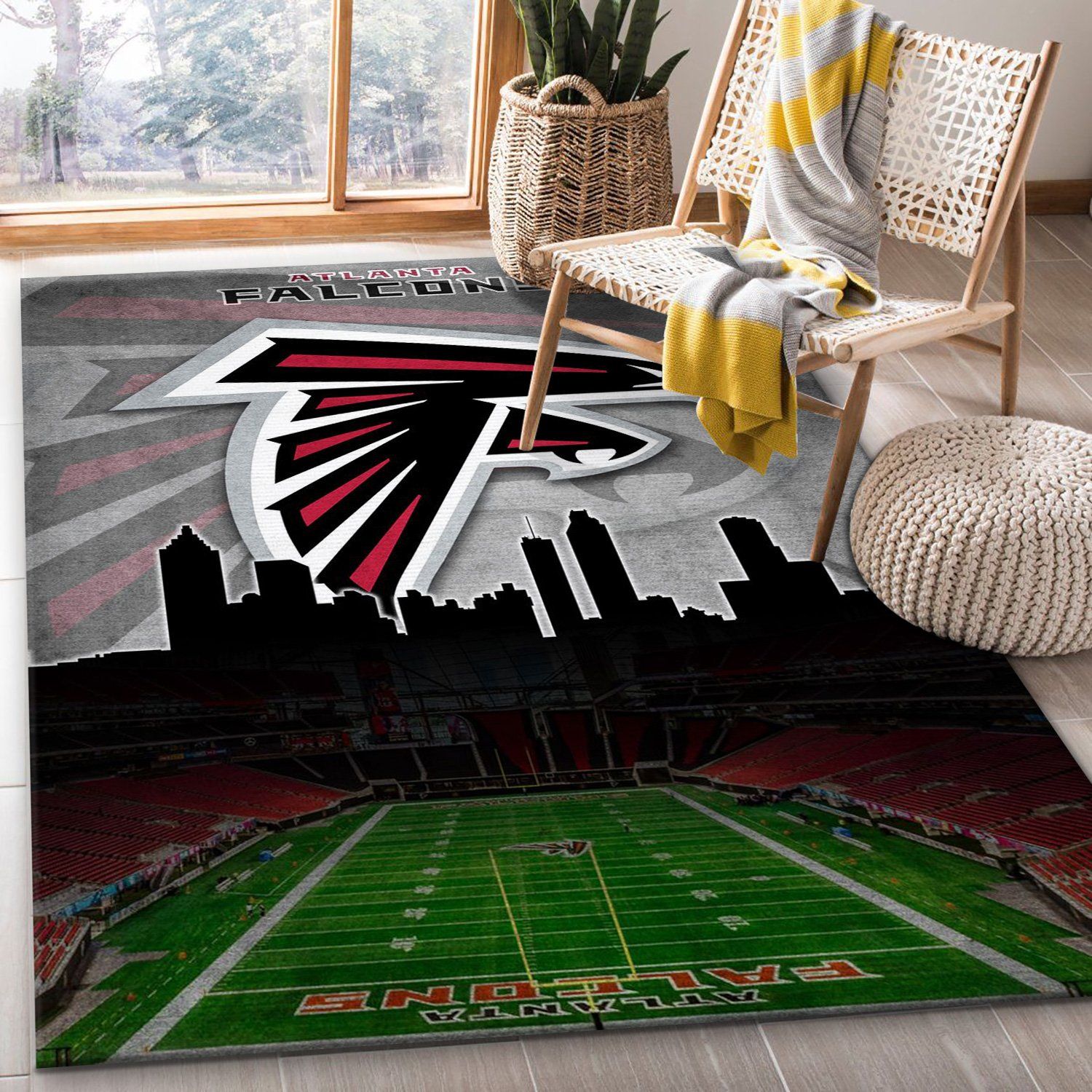 Atlanta Falcons Nfl Area Rug For Christmas Bedroom Rug US Gift Decor
