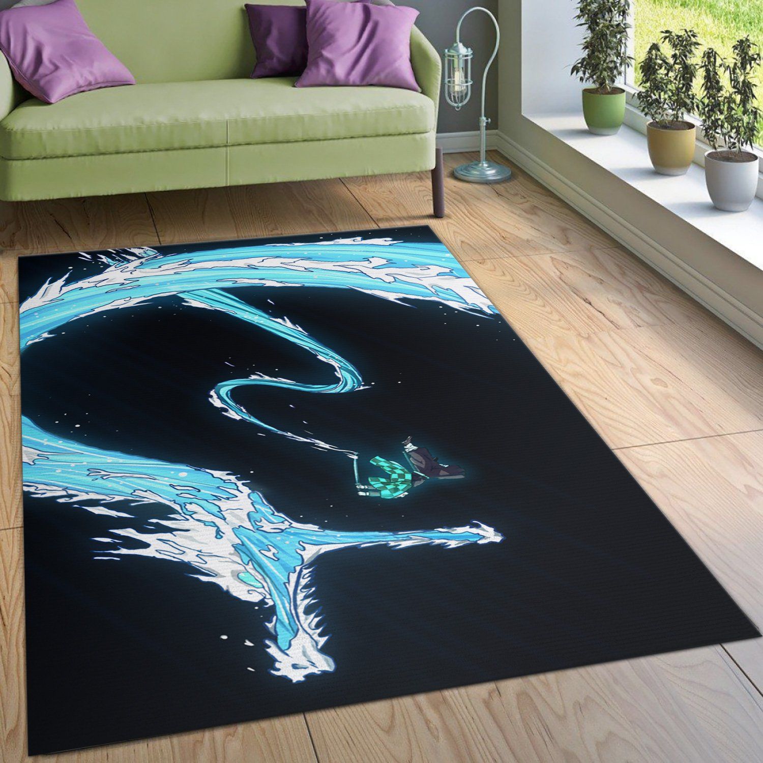 Demon Slayder Anime V7 Area Rug For Christmas Bedroom Rug US Gift Decor