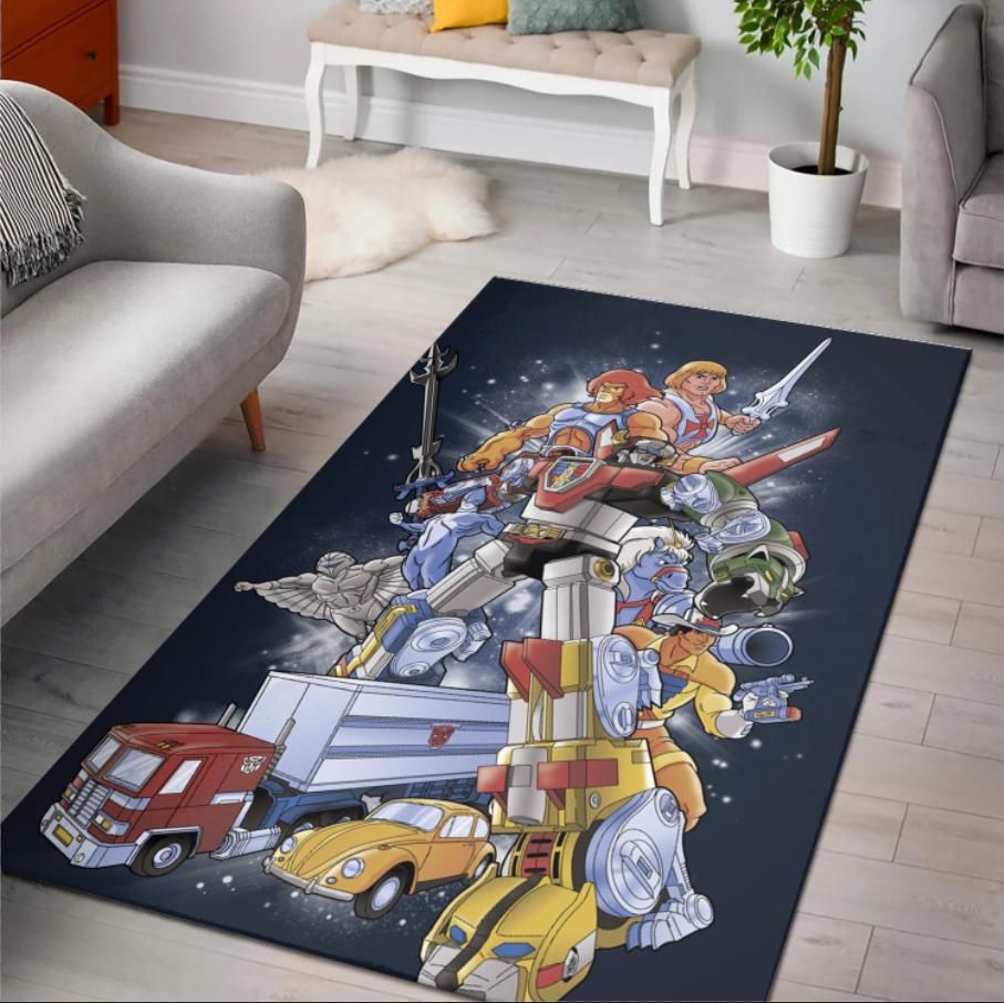 80s Cartoons He Man Voltron Thundercat Area Rug Rugs For Living Room Rug Home Decor