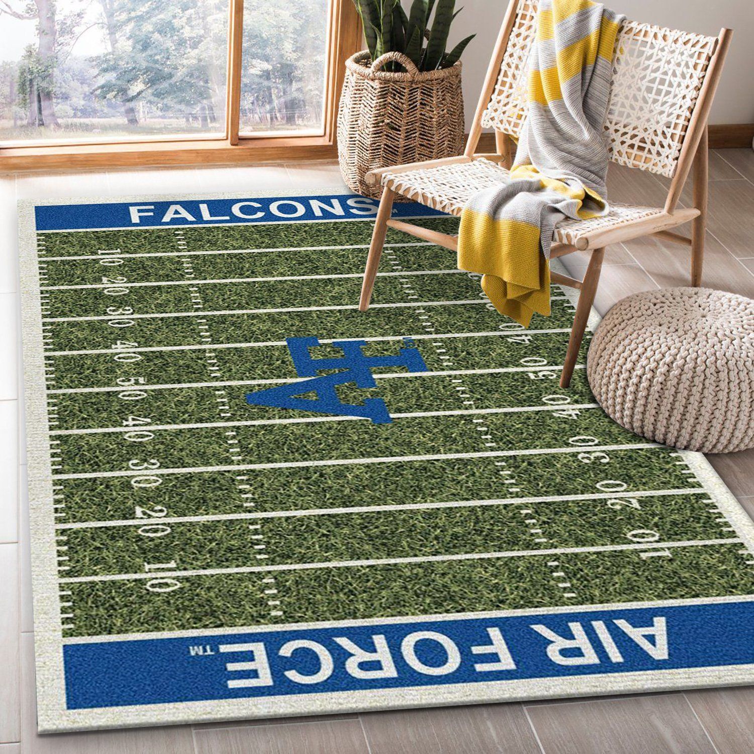 Air Force University Football Field Rug NCAA Area Rug Carpet