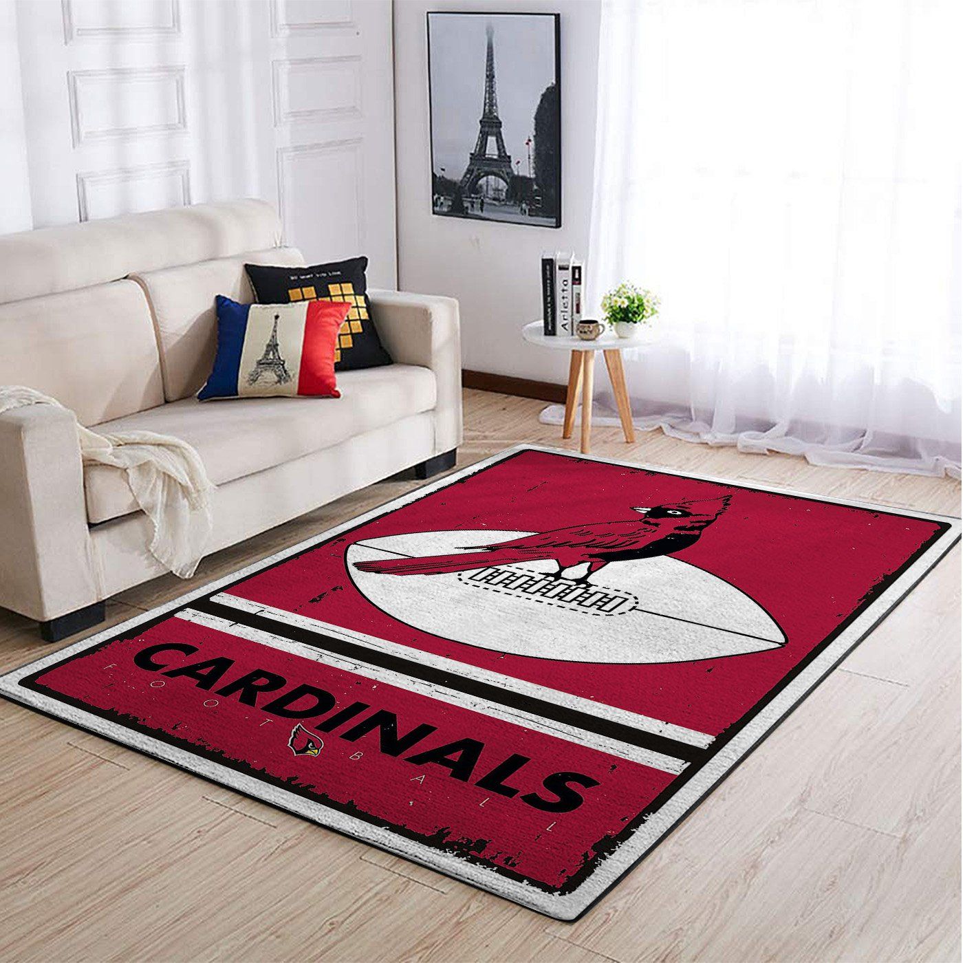 Arizona Cardinals Nfl Team Logo Retro Style Nice Gift Home Decor Rectangle Area Rug