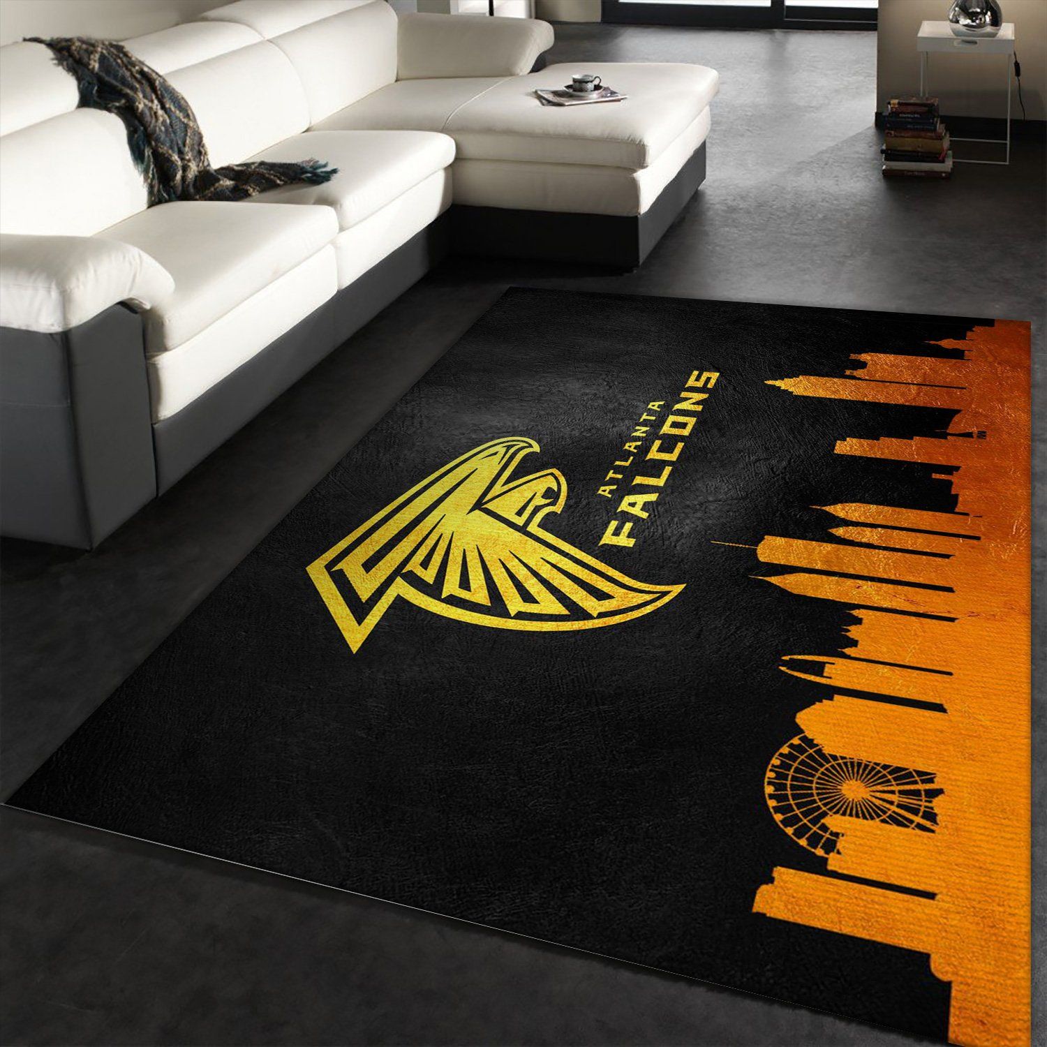 Atlanta Falcons Skyline NFL Area Rug