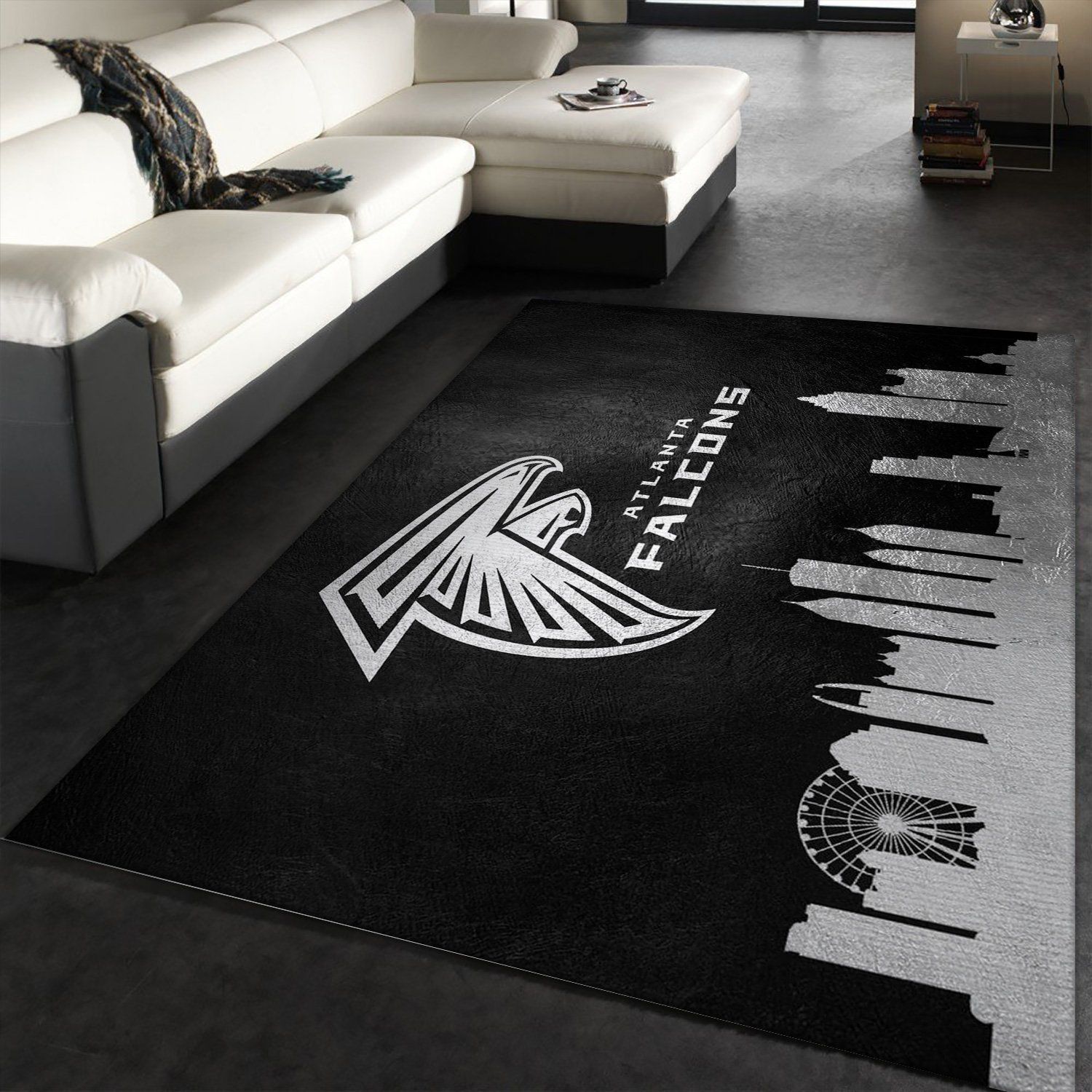 Atlanta Falcons Skyline NFL Area Rug Carpet
