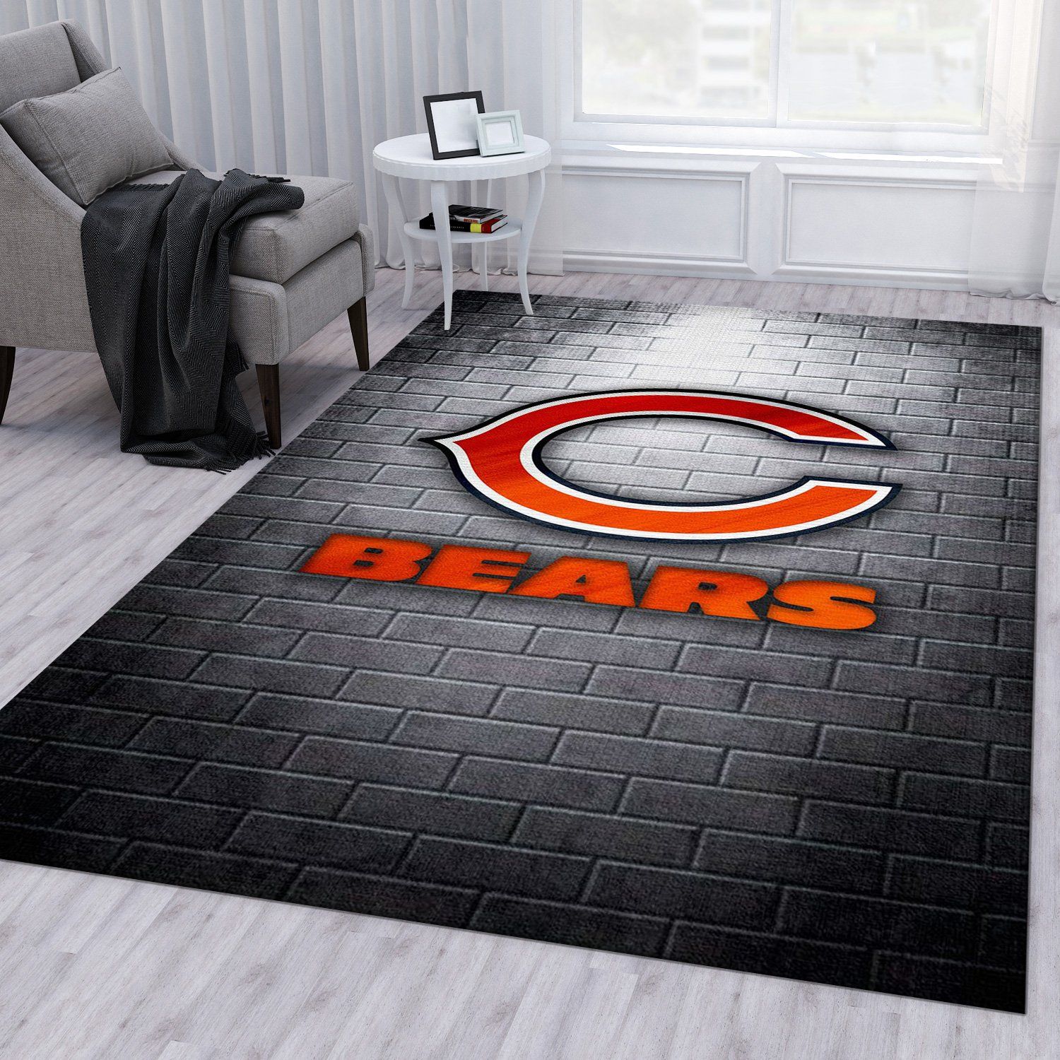 Chicago Bears Nfl Area Rug Bedroom Rug Home US Decor