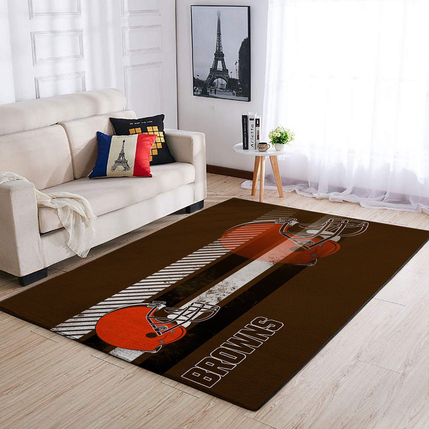 Cleveland Browns Nfl Team Logo Nice Gift Home Decor Rectangle Area Rug