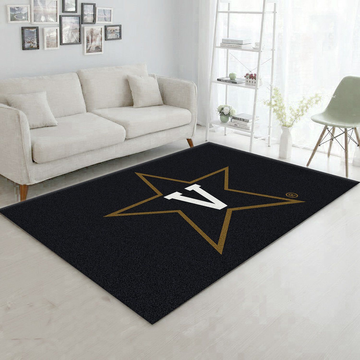 College Spirit Vanderbilt Sport Area Rug Carpet Team Logo Christmas Gift US Decor