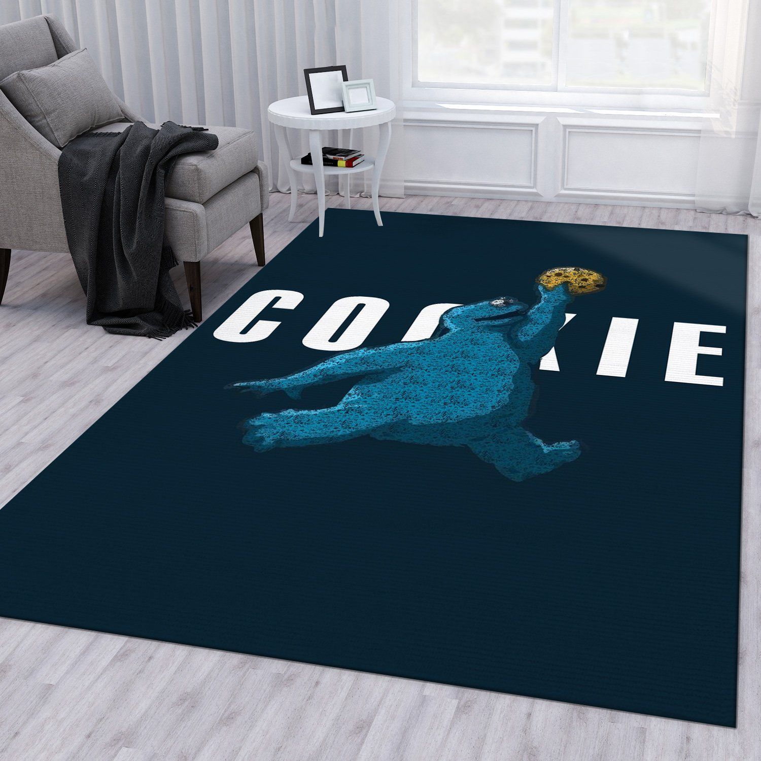 Cookie Monster Jumpman Jordan Rug Bedroom Rug Christmas Gift US Decor