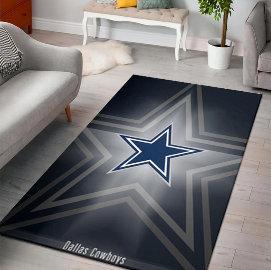 Dallas Cowboys Logo Nfl Team Area Rug Rugs For Living Room Rug Home Decor