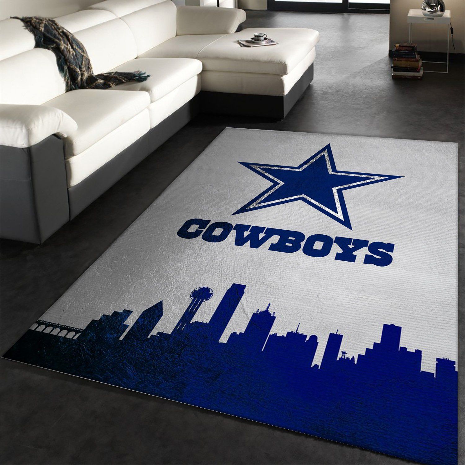 Dallas Cowboys Skyline NFL Area Rug Carpet