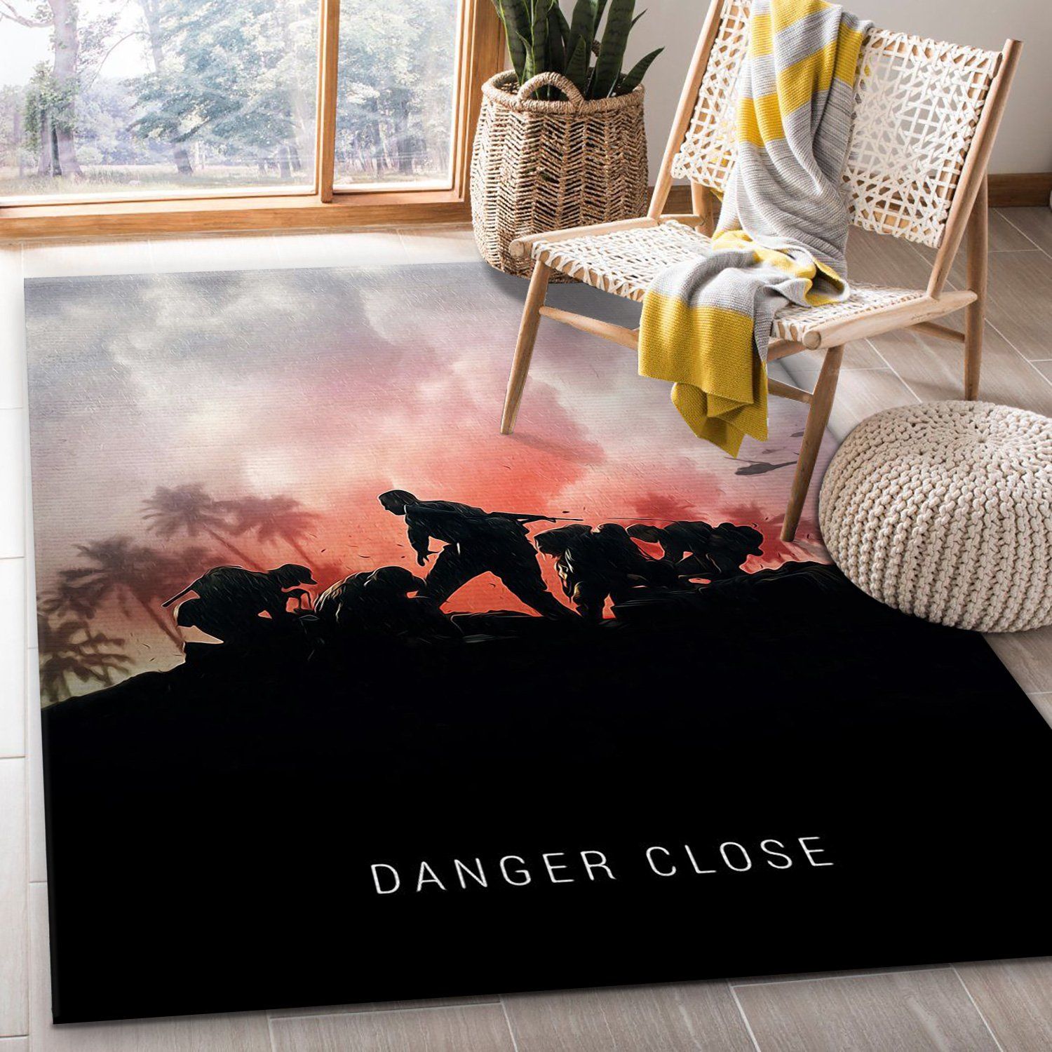 Danger Close Area Rug Movie Rug Floor Decor Home Decor