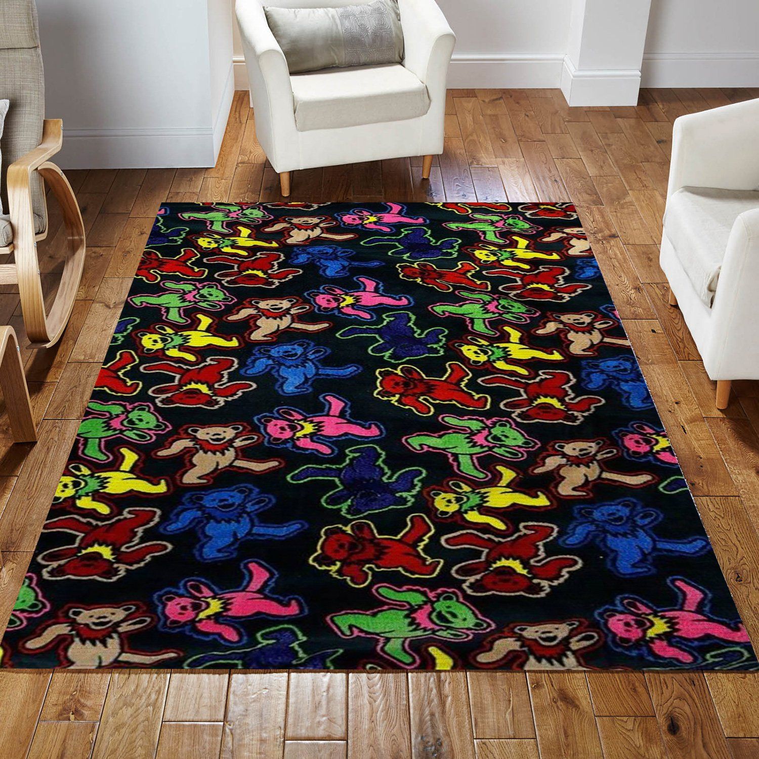 Deadhead Bears Area Rug For Christmas Living Room Rug Home US Decor