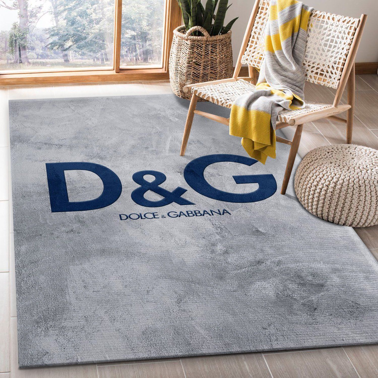 Dolce Gabbana Rectangle Rug Bedroom Rug Christmas Gift US Decor