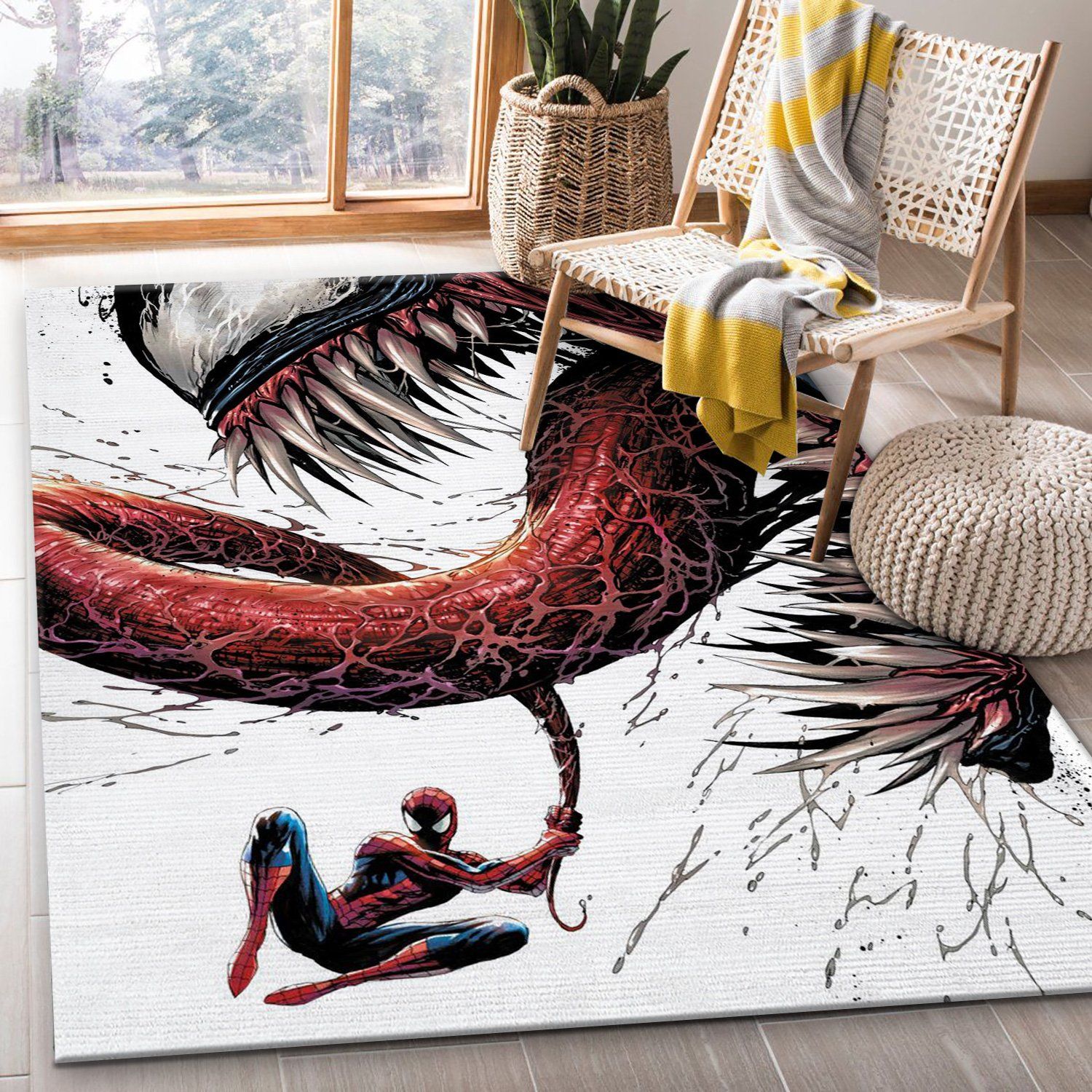 Epic Battle Marvel Rug Living Room Family Gift US Decor