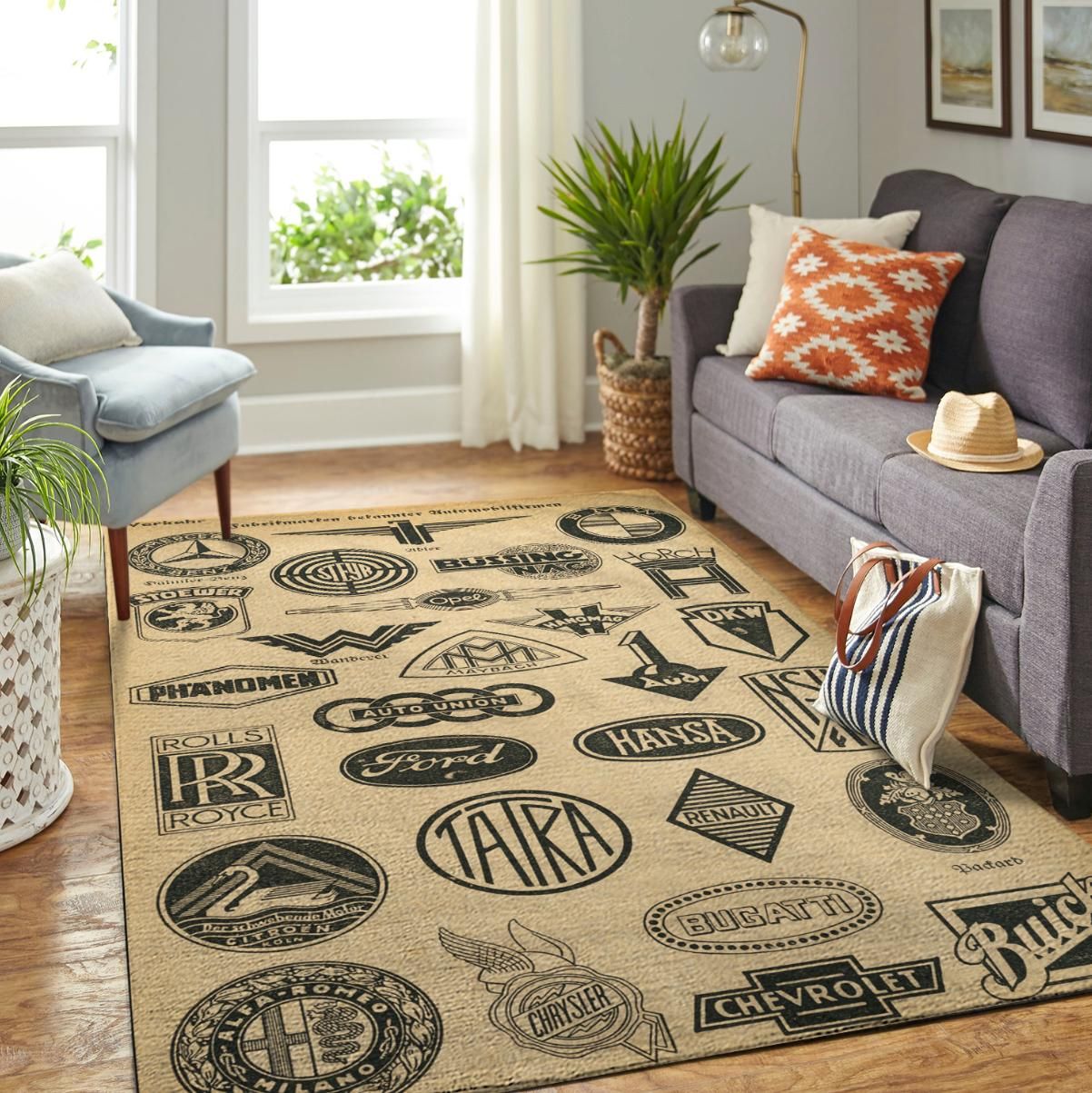 Existing Automobile Marks Car Brands Area Rug Rugs For Living Room Rug Home Decor