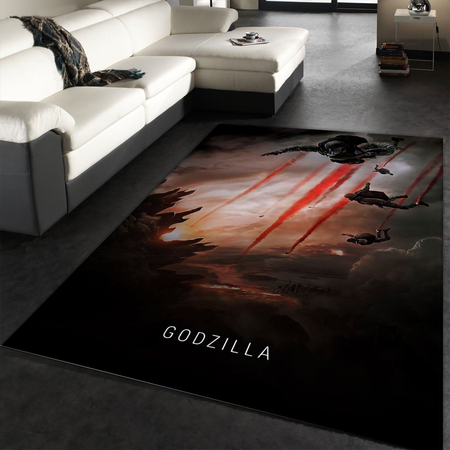 Godzilla 2014 Rug Movie Rug Family Gift US Decor