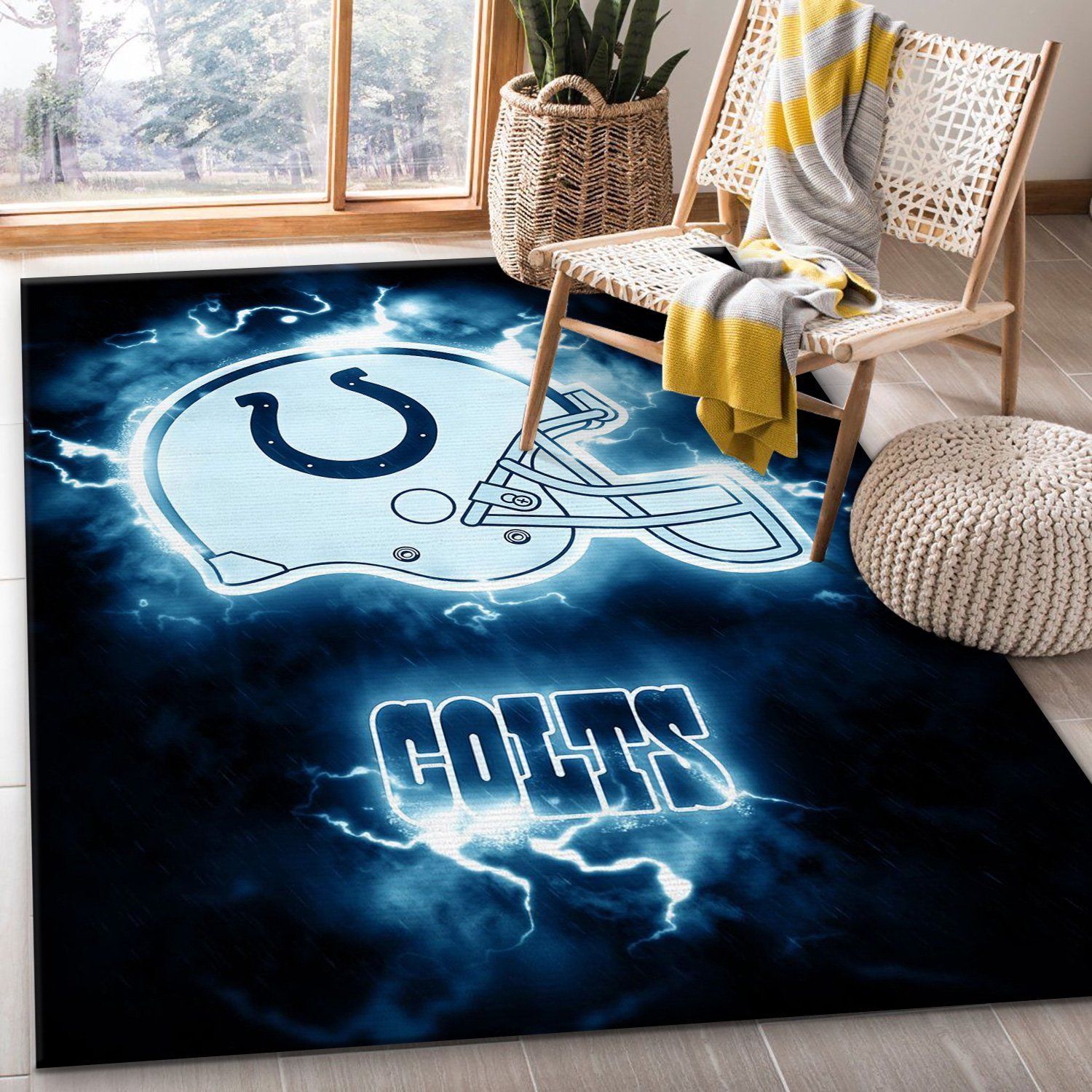 Indianapolis Colts NFL Area Rug Bedroom Rug Home US Decor
