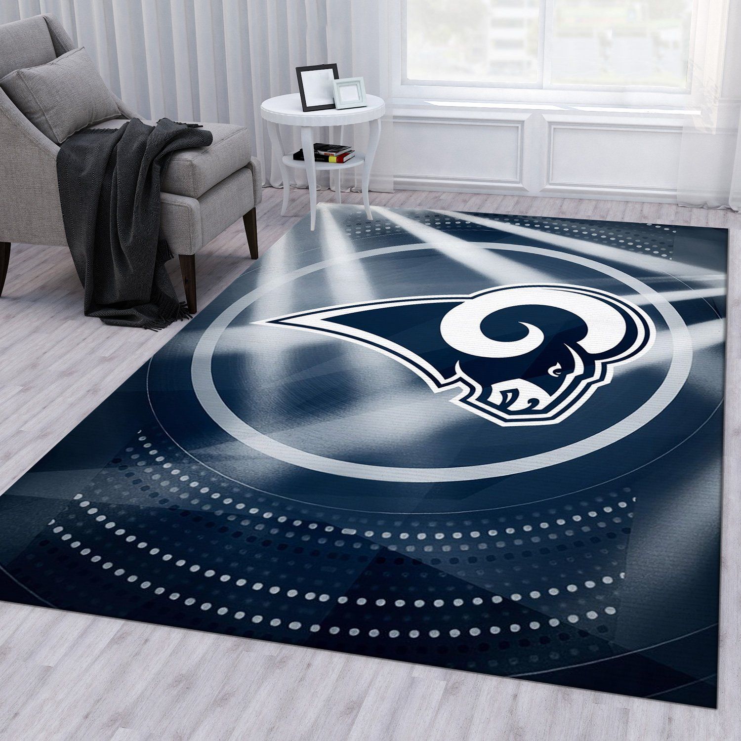 Los Angeles Rams NFL Area Rug Bedroom Rug Family Gift US Decor