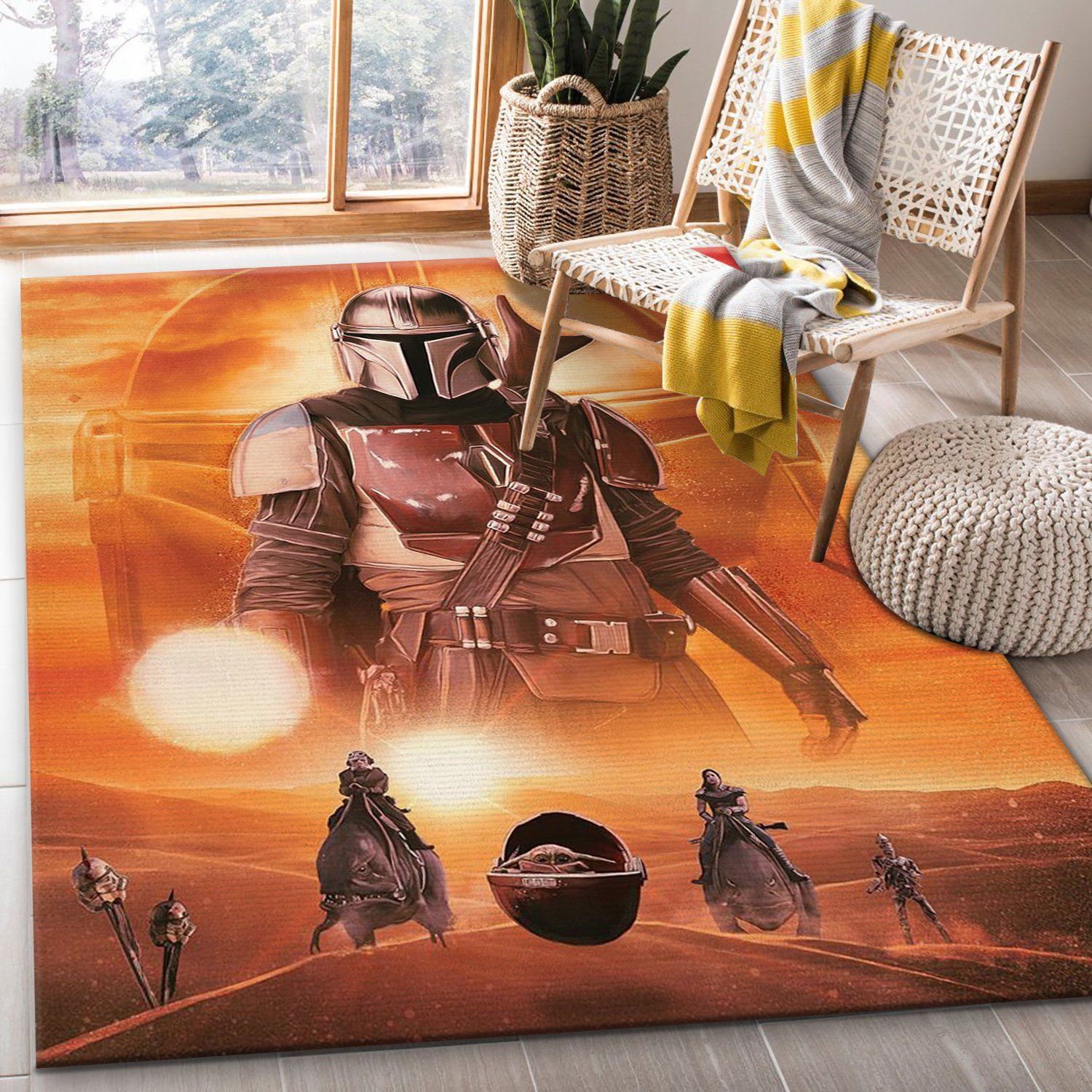 Mandalorian Baby Yoda Ver30 Christmas Gift Rug Bedroom Rug US Gift Decor