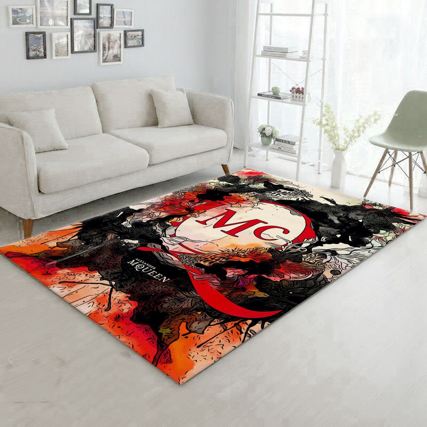 Mcqueen Rug Fashion Brand Rug Christmas Gift US Decor