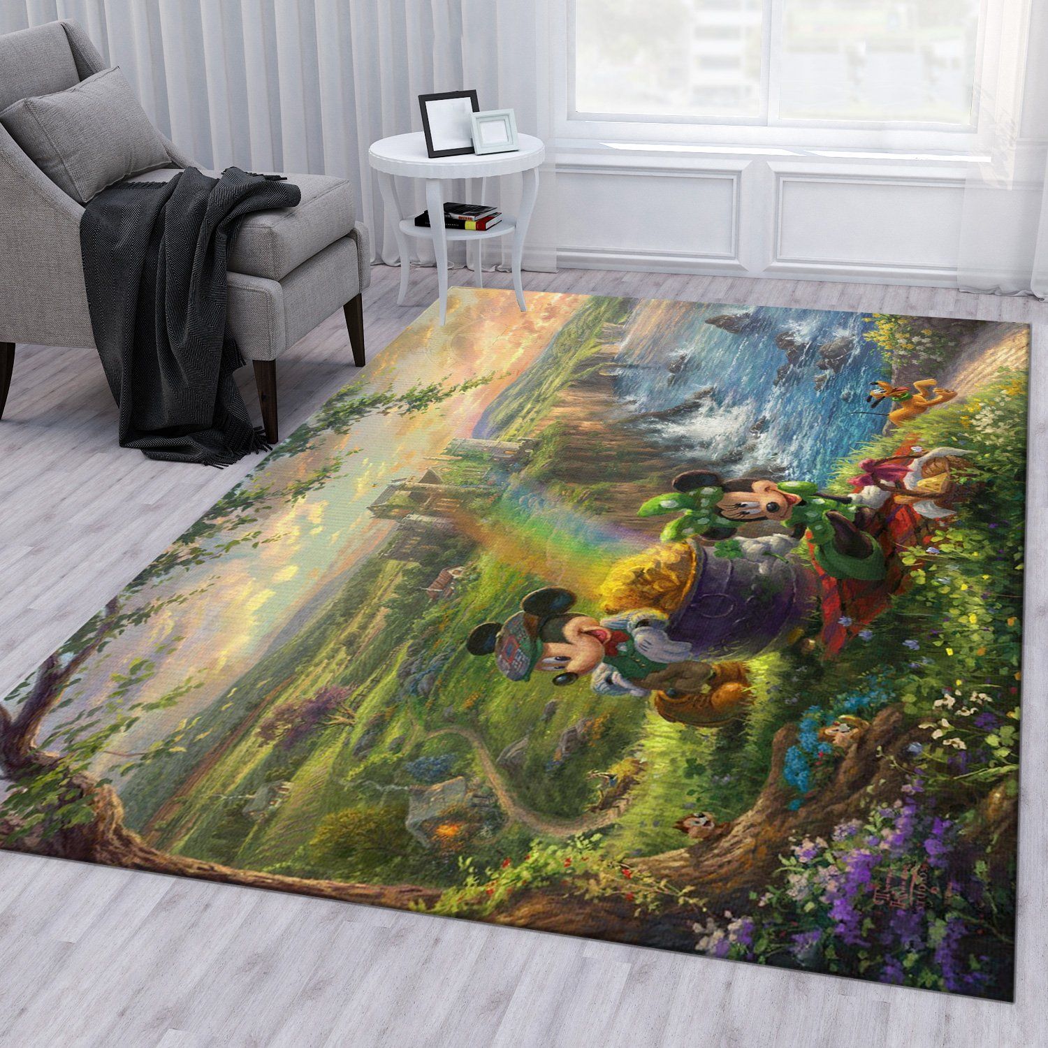 Mickey And Minnie In Ireland Rug Bedroom Rug US Gift Decor