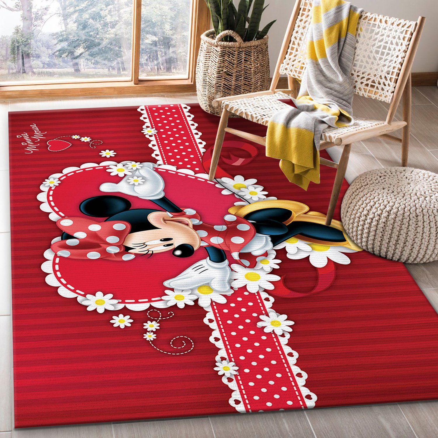 Minnie Mouse Ver12 Area Rug For Christmas Living Room Rug Home US Decor