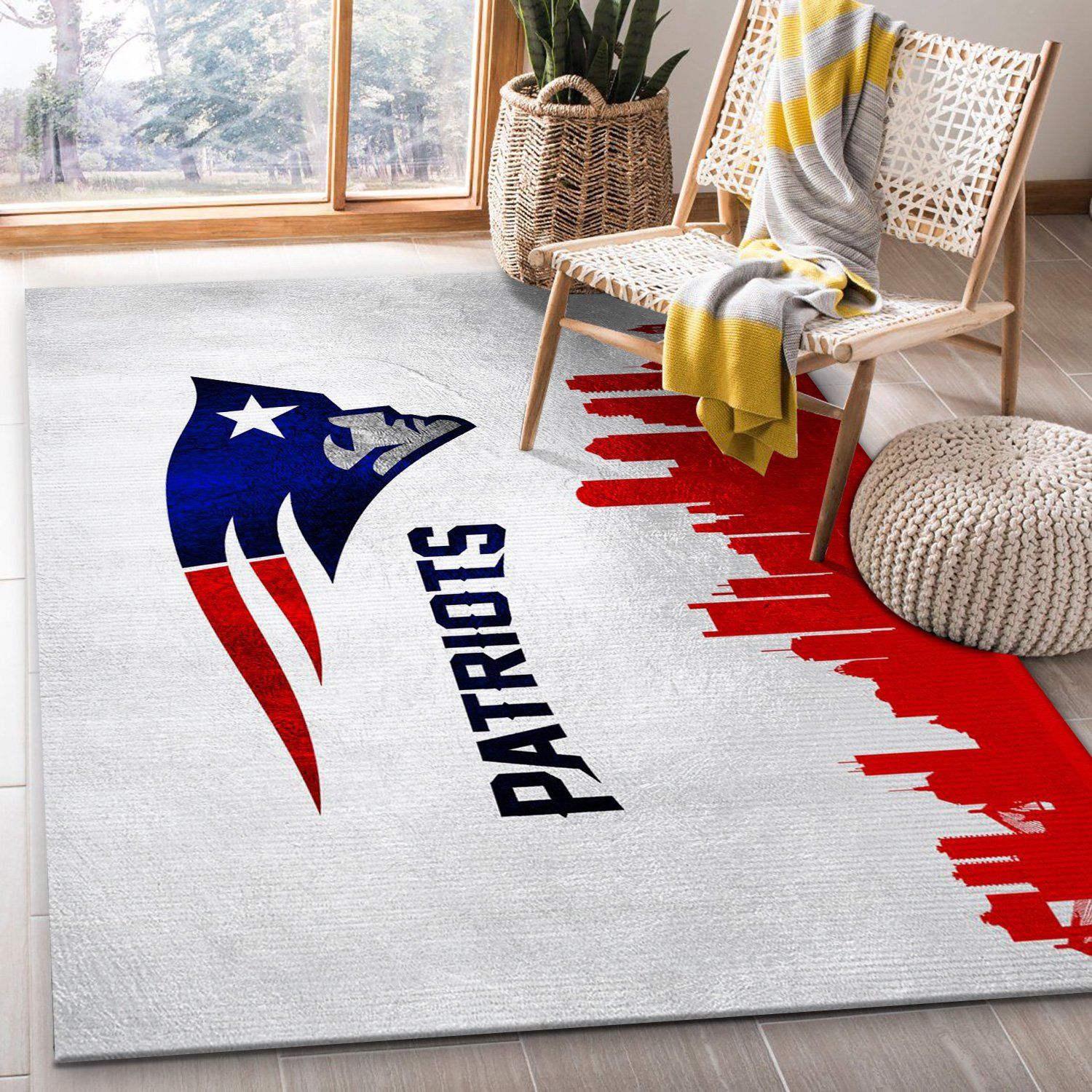 New England Patriots NFL Area Rug Carpet