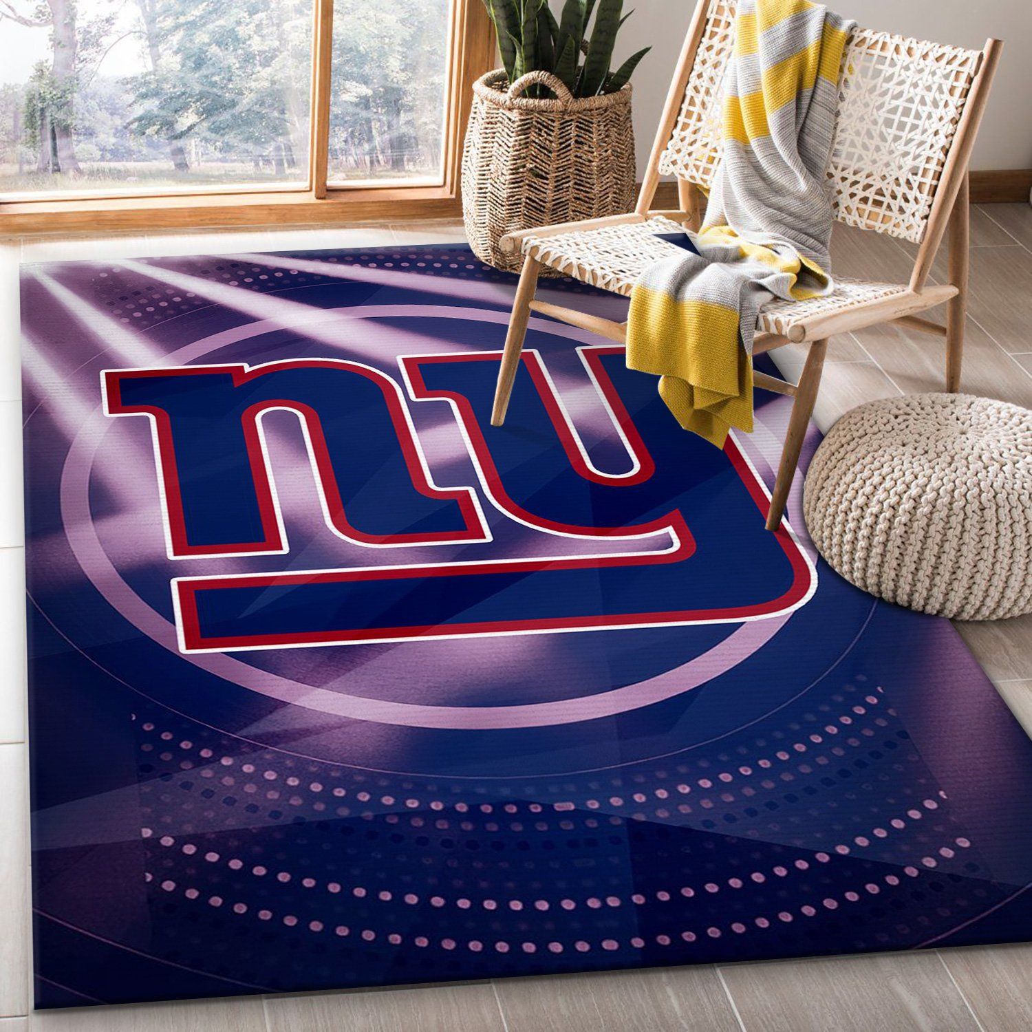 New York Giants NFL Area Rug For Christmas Bedroom Rug US Gift Decor