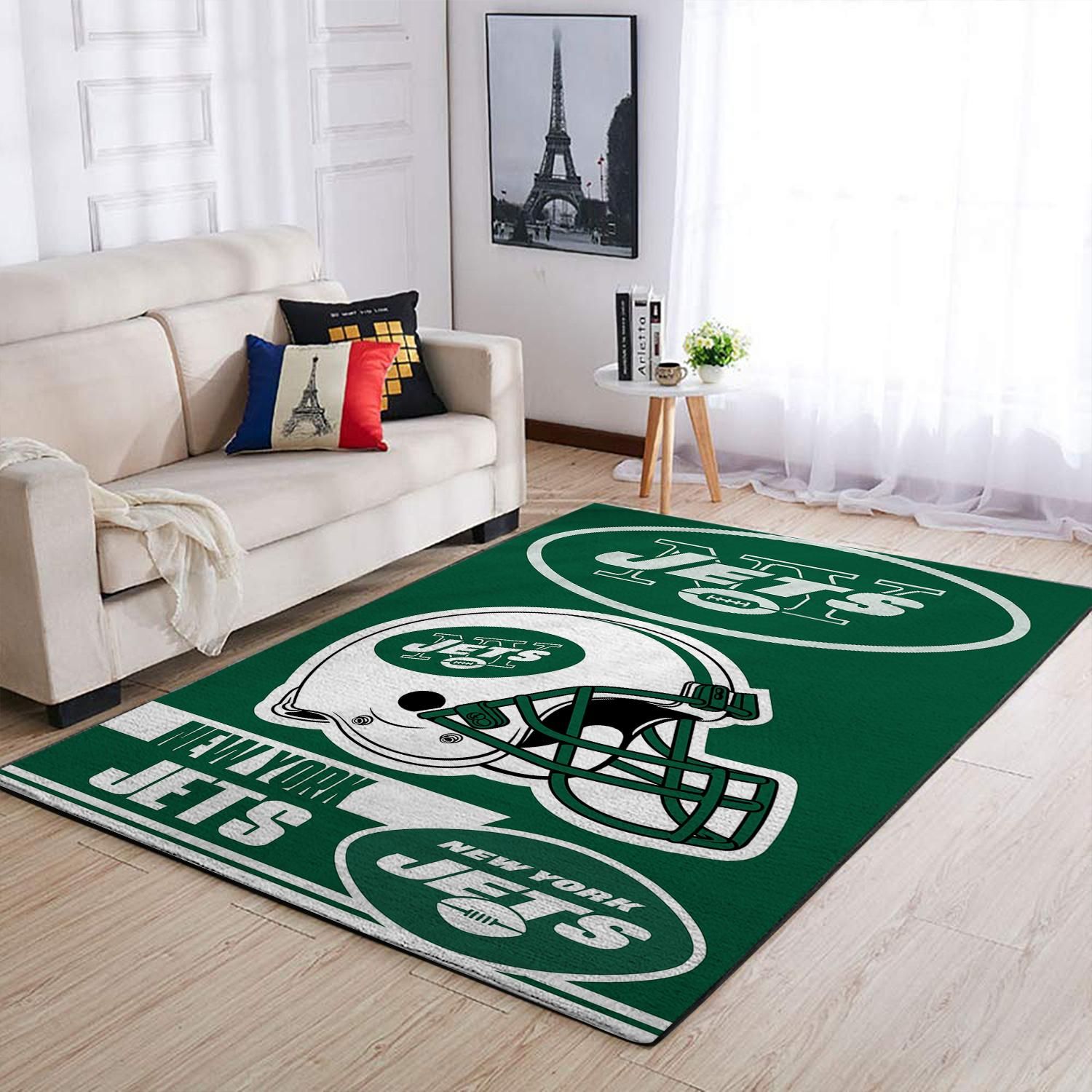 New York Jets Nfl Team Logo Helmet Nice Gift Home Decor Area Rug Rugs For Living Room Rug Home Decor