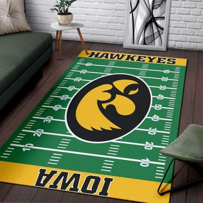 Nfl Football Team Iowa Hawkeyes Area Rug Home Decor