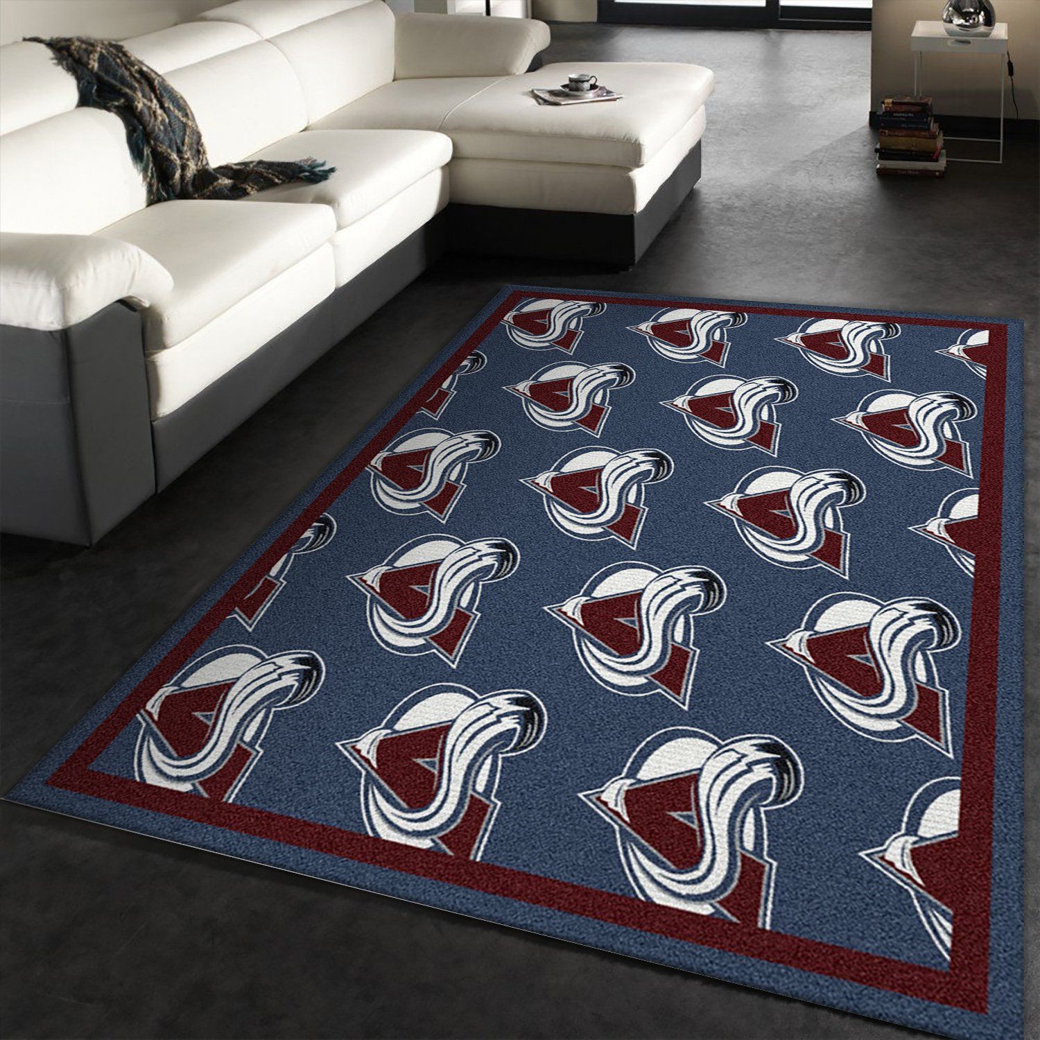 Nhl Repeat Colorado Avalanche Team Logo Area Rug