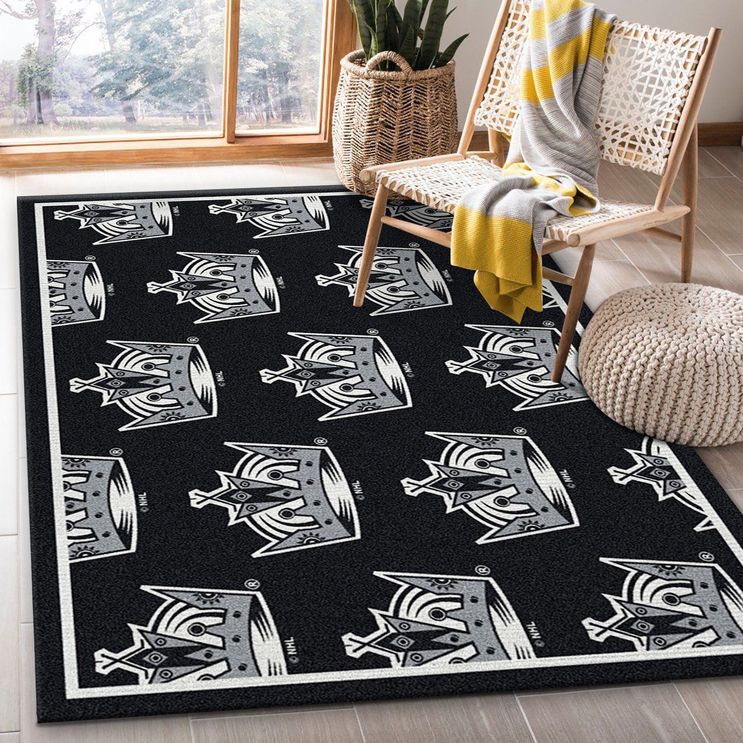 Nhl Repeat Los Angeles Kings Area Rug