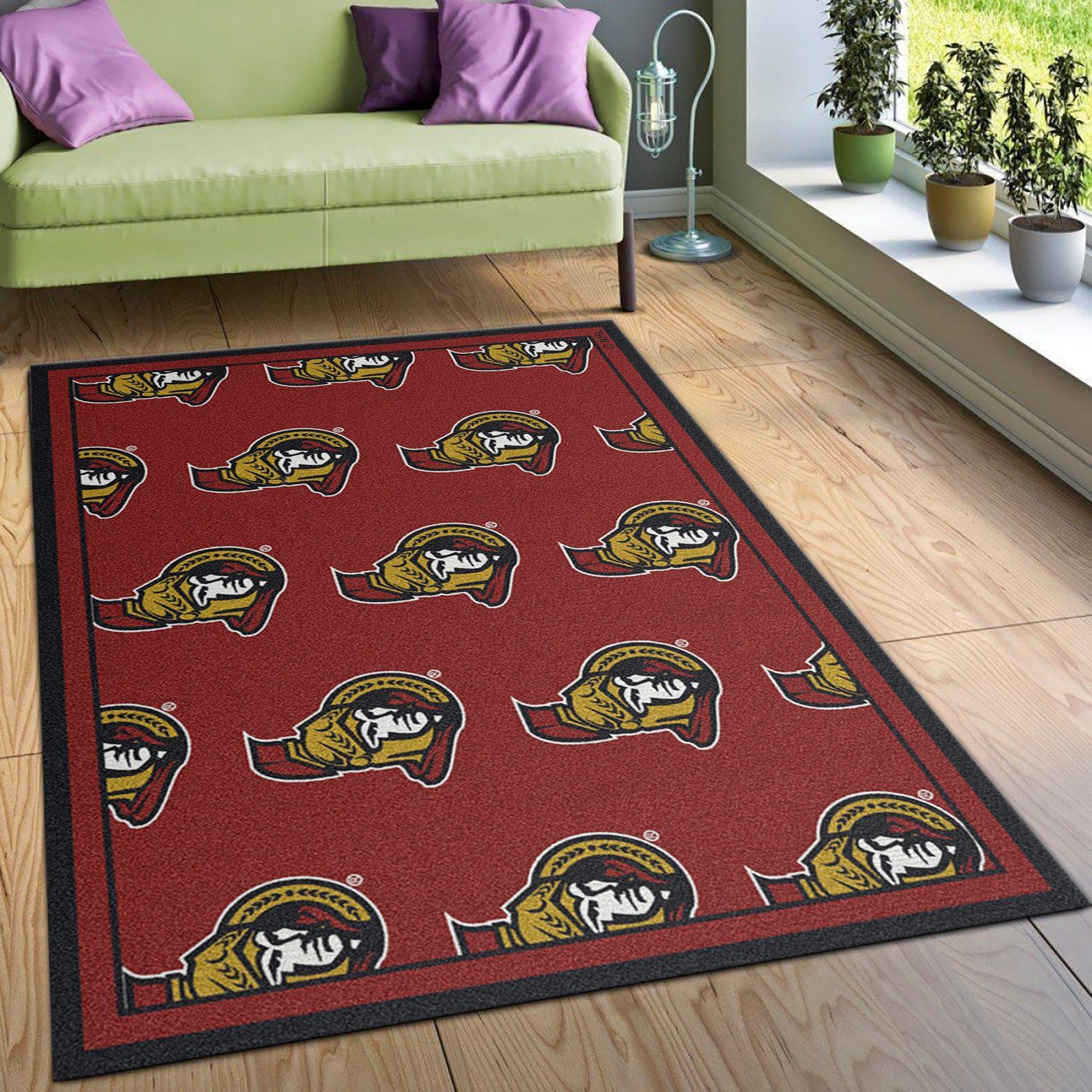 Nhl Repeat Ottawa Senators Team Logo Area Rug