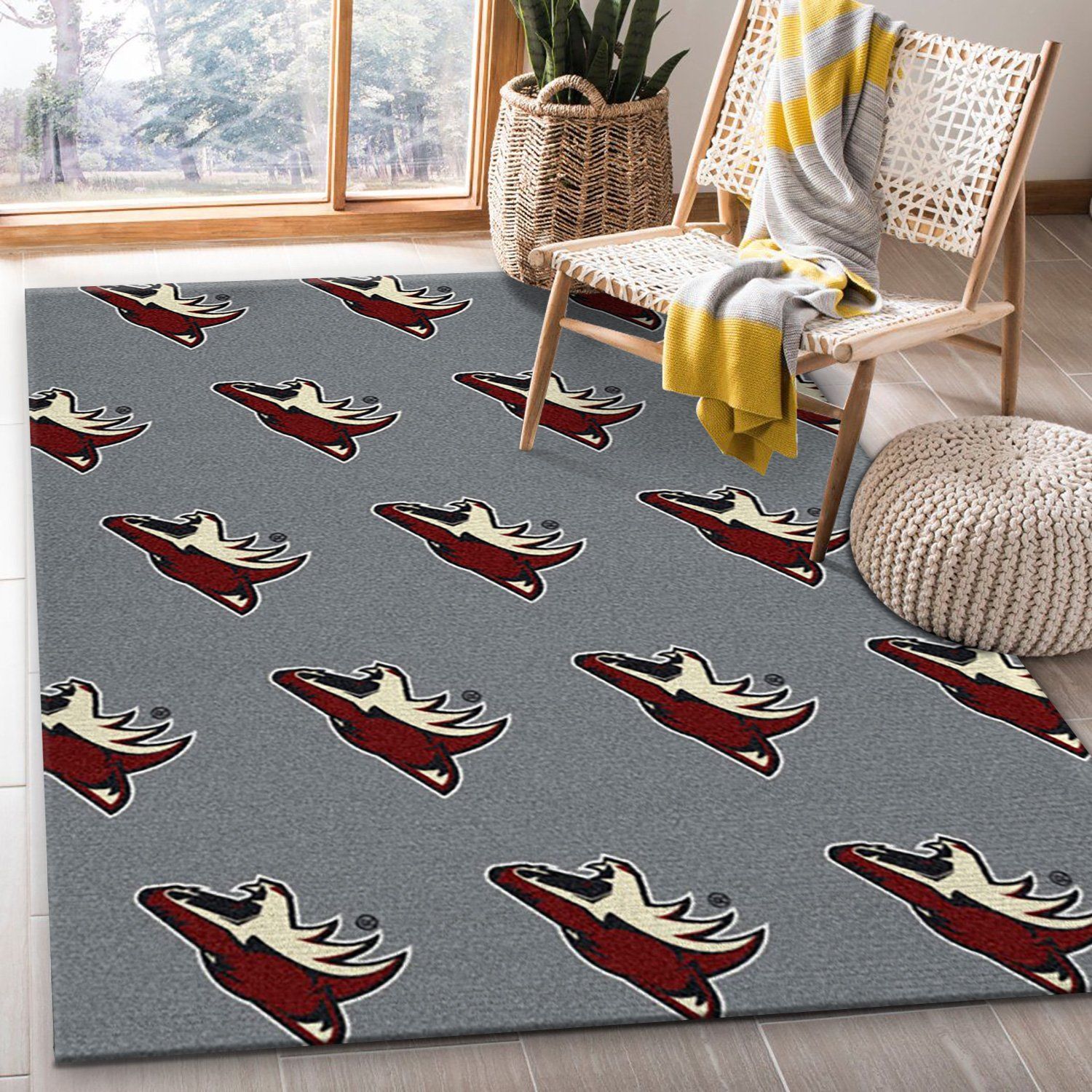 Nhl Repeat Phoenix Coyotes Team Logo Area Rug