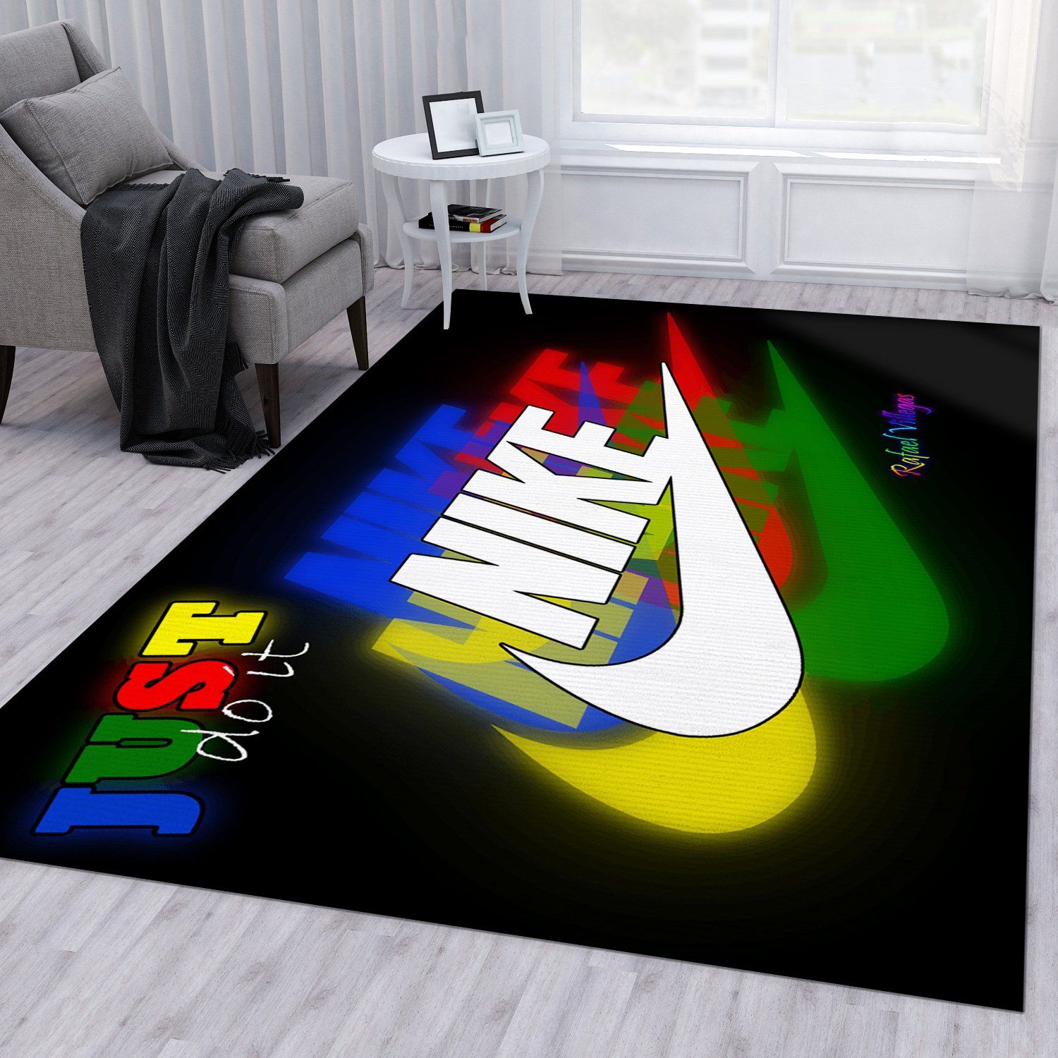 Nike Area Rug Bedroom Rug Family Gift US Decor