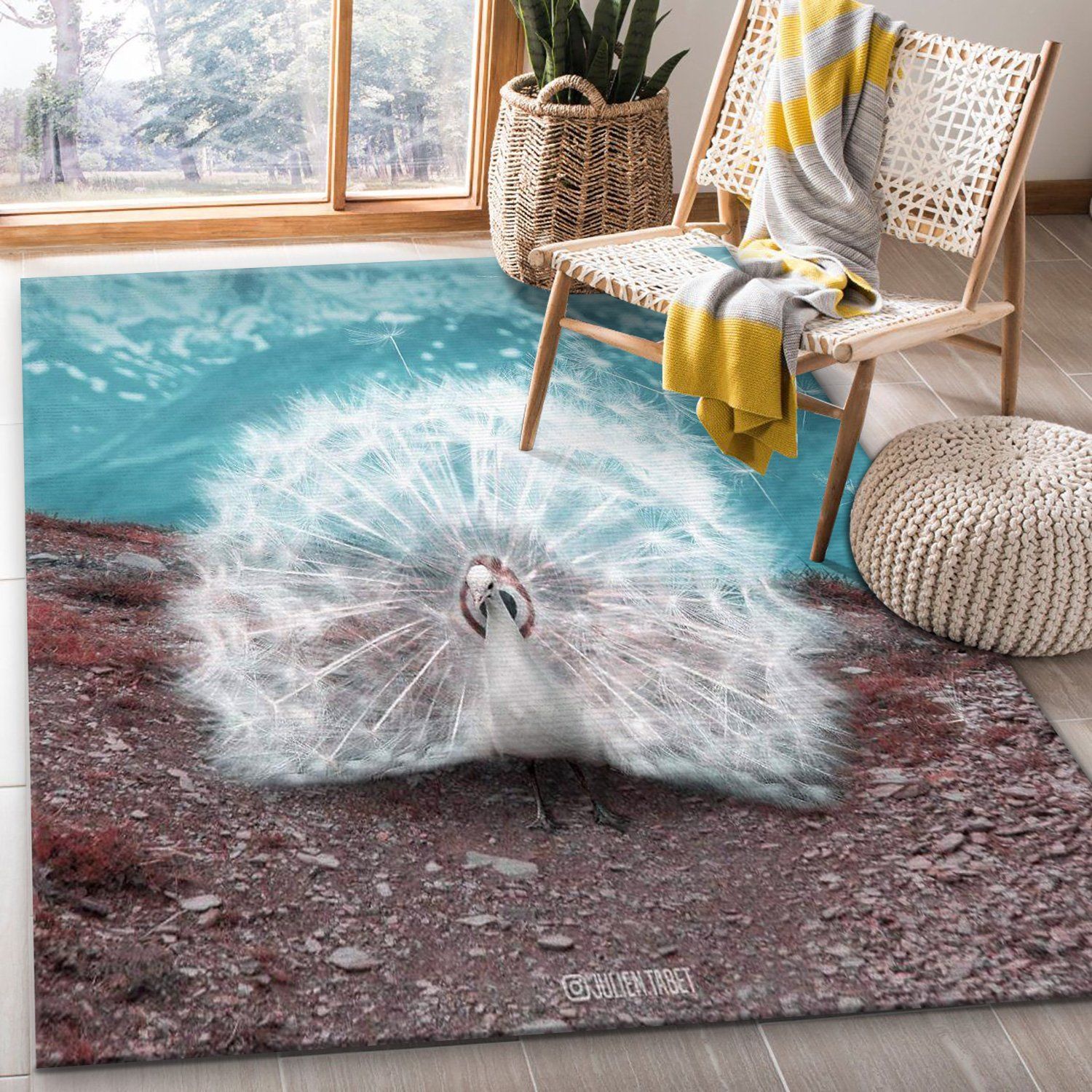 Peacock Area Rug Bedroom Rug Floor Decor Home Decor