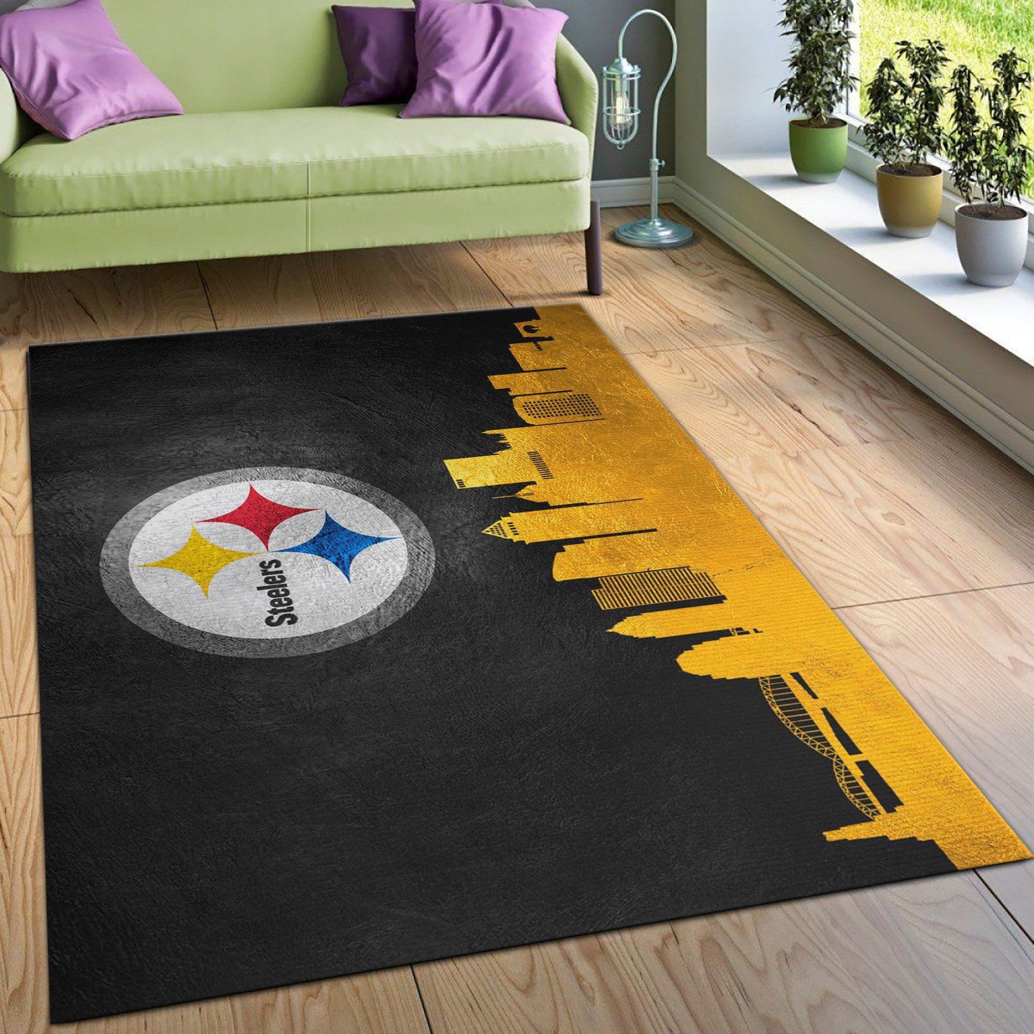 Pittsburgh Steelers NFL Area Rug Carpet