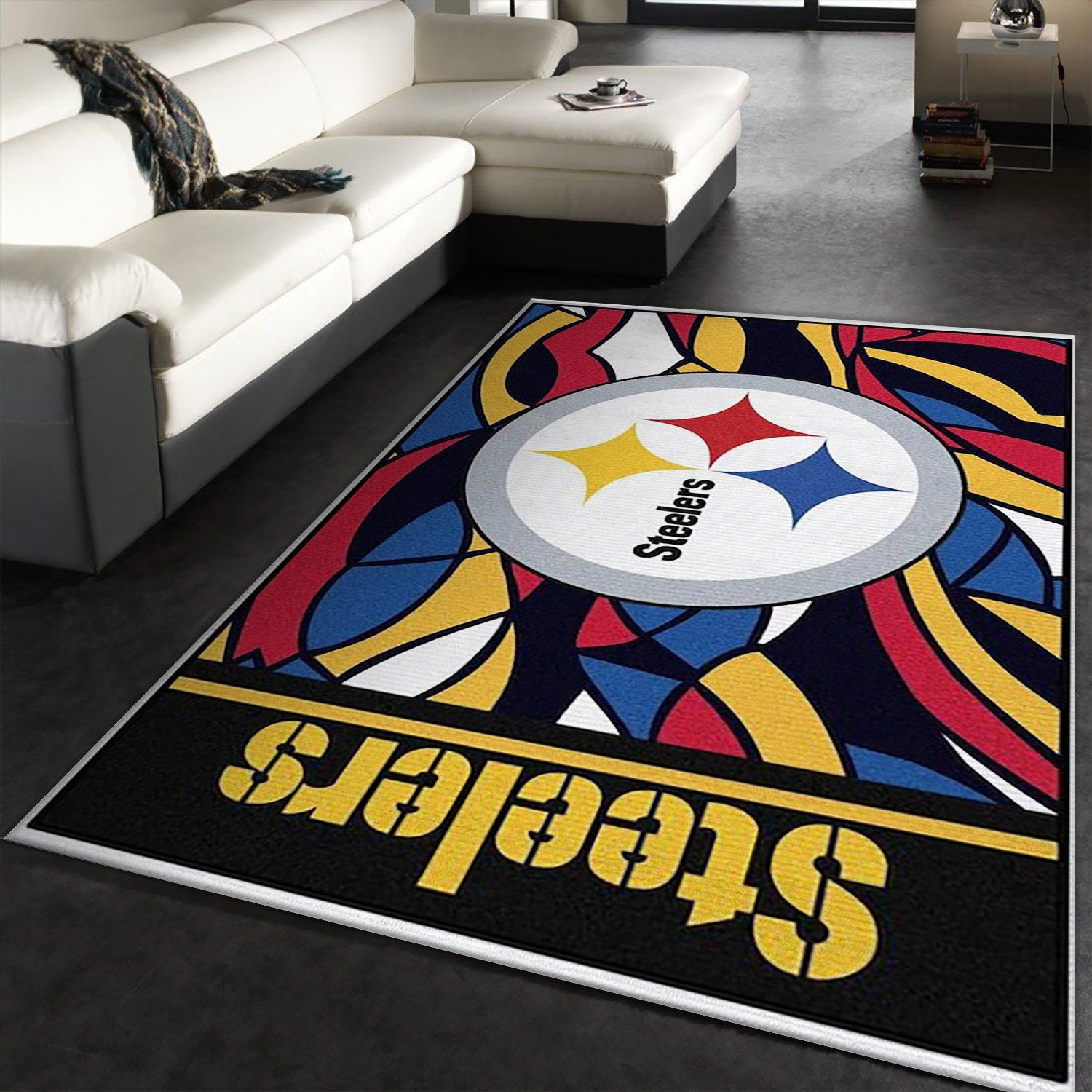 Pittsburgh Steelers Nfl Logo Area Rug Carpet