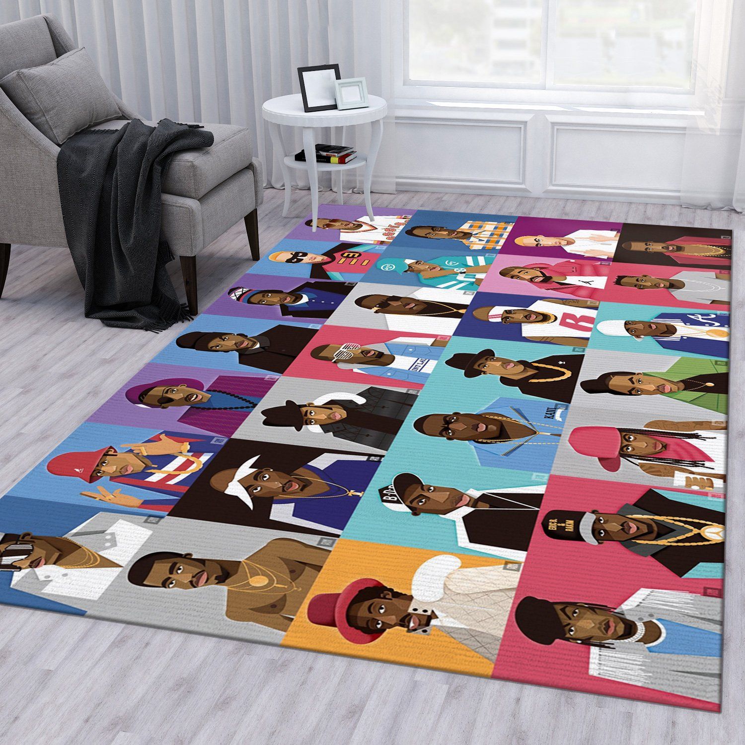 Rapper All Area Rug For Christmas Living Room Rug US Gift Decor