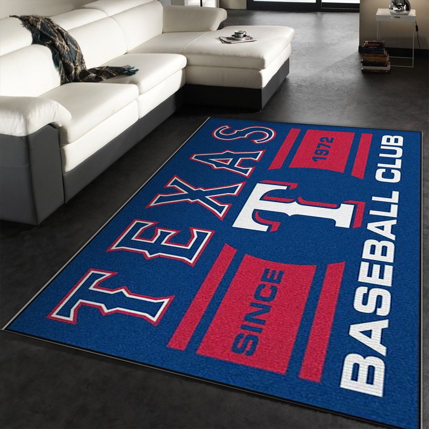 Texas Rangers Mlb Area Rug Carpet