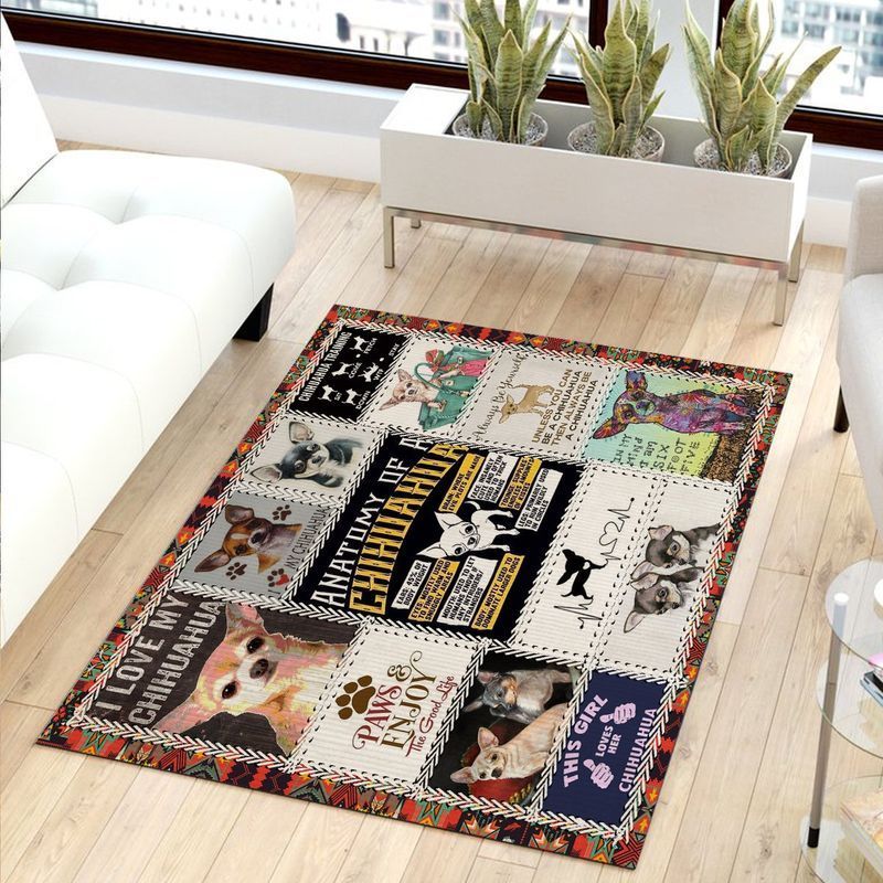 Chihuahua Anatomy Area Rug Carpet
