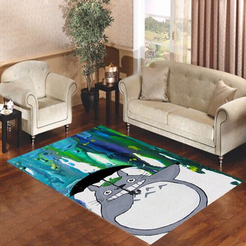 Colorful Art Umbrella Totoro Living room carpet rugs