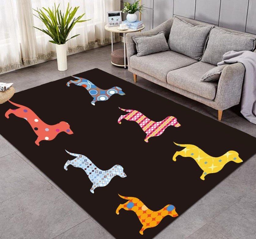 Dachshund Dog Living Room Rug