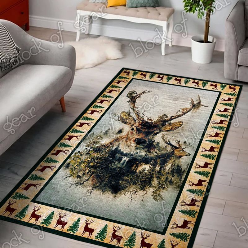 Deer Living Room Rug Carpet