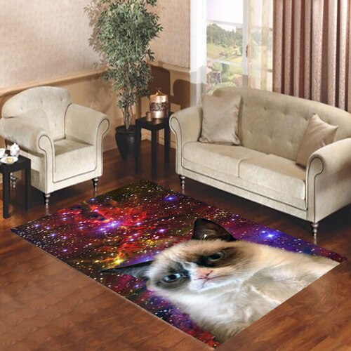 Galaxy Grumpy Cat Living room carpet rugs