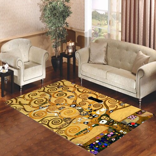 Gustav Klimt Tree of Life Living room carpet rugs
