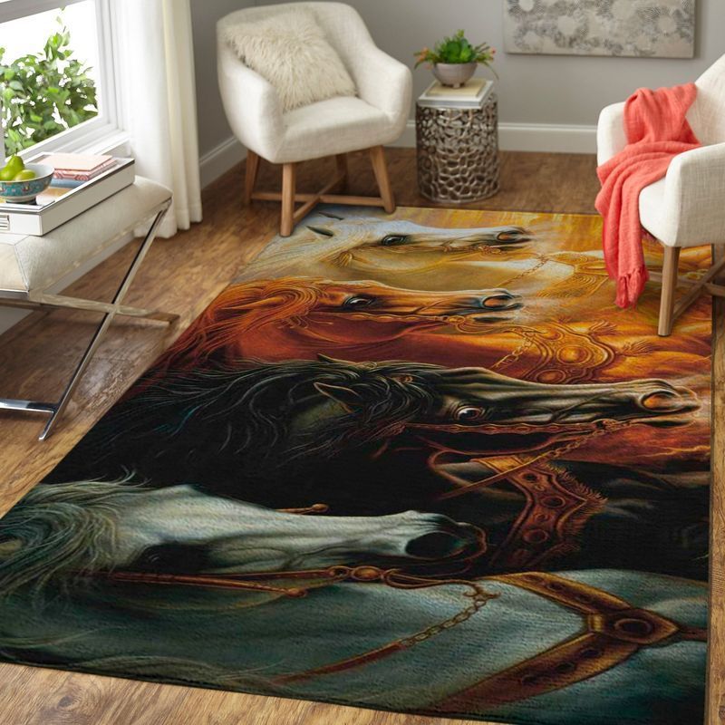 Horses Area Rug Carpet