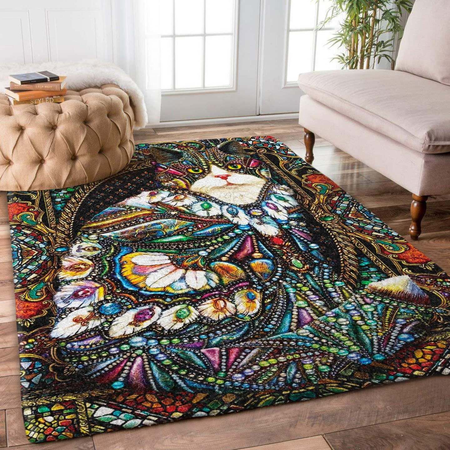 Jeweled Cat Rug Carpet