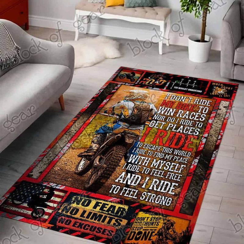 Motocross Living Room Rug Carpet