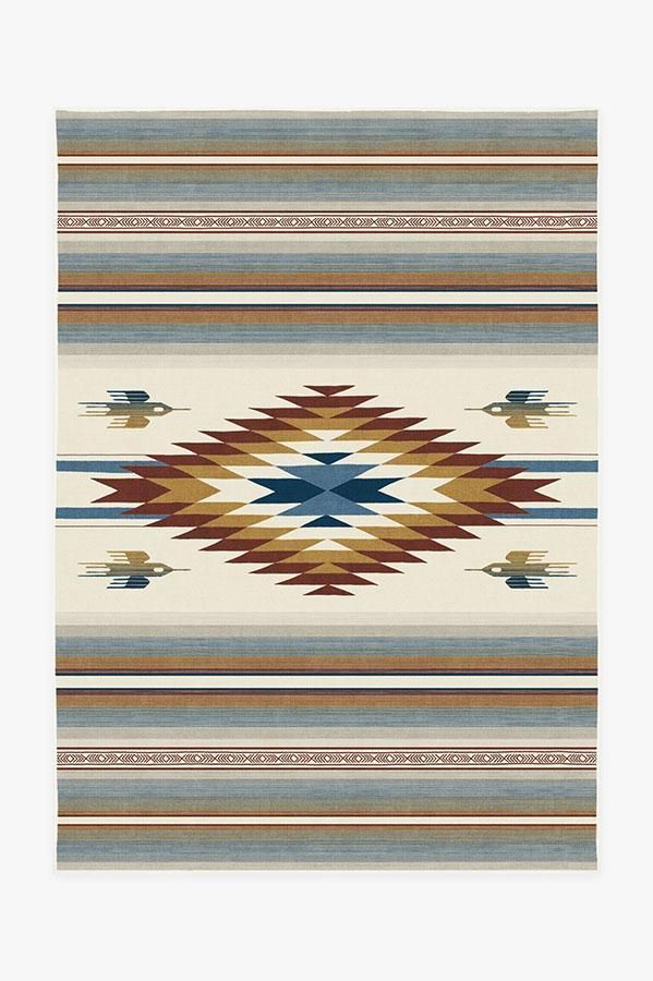 Native American Saltillo Polychrome Rug